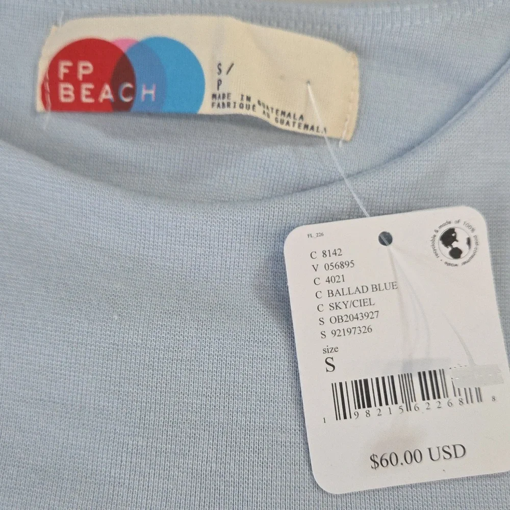 FP Beach By Free People Mazarine Mini Dress in Ballad Blue - Picture 3 of 10